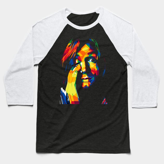 Kurt Cobain Baseball T-Shirt by dr.dre45_